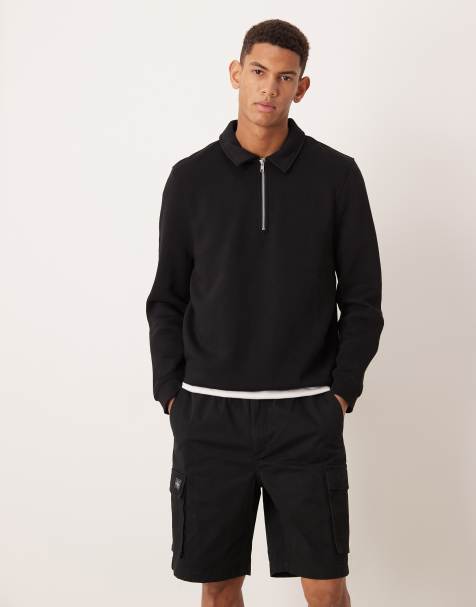 Calvin Klein Jeans – Svarta, raka cargoshorts på 9 tum - view 1
