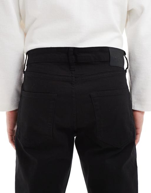 Calvin Klein Jeans – Svarta, tvättade jeans i dad-modell, 5 av 5