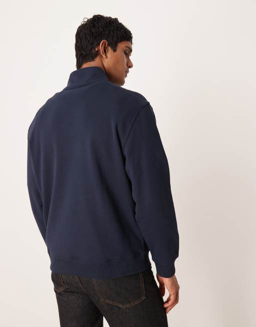 Calvin Klein Jeans - Sweat à col zippé et logo monogramme - Bleu marine, 3 de 5