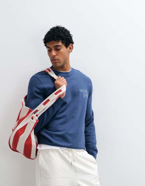 Calvin Klein Jeans - Sweat à imprimé graphique - Bleu jean - view 1