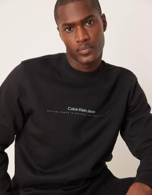 Calvin Klein Jeans - Sweat à logo minimaliste - Noir
