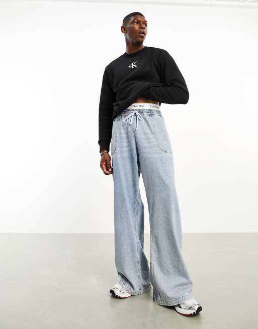 Calvin Klein Jeans - Sweat ras de cou à logo monogramme - Noir, 4 de 4