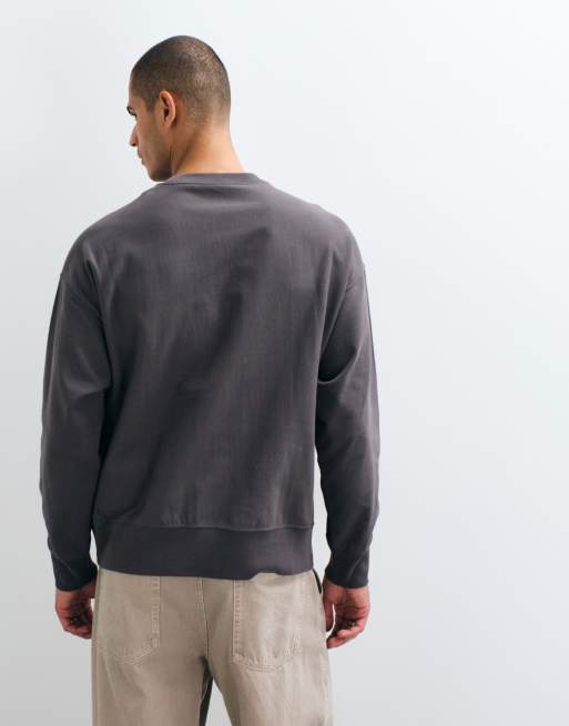 Calvin Klein Jeans sweat-shirt Monologo Terry noir, 3 de 5