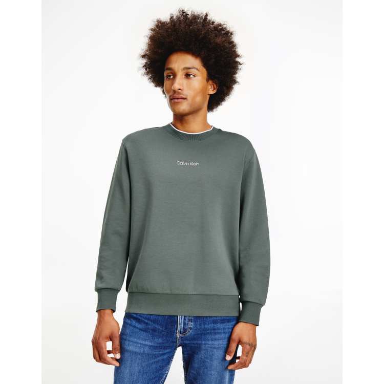 Calvin Klein Jeans Sweatshirt in Grun mit Logo