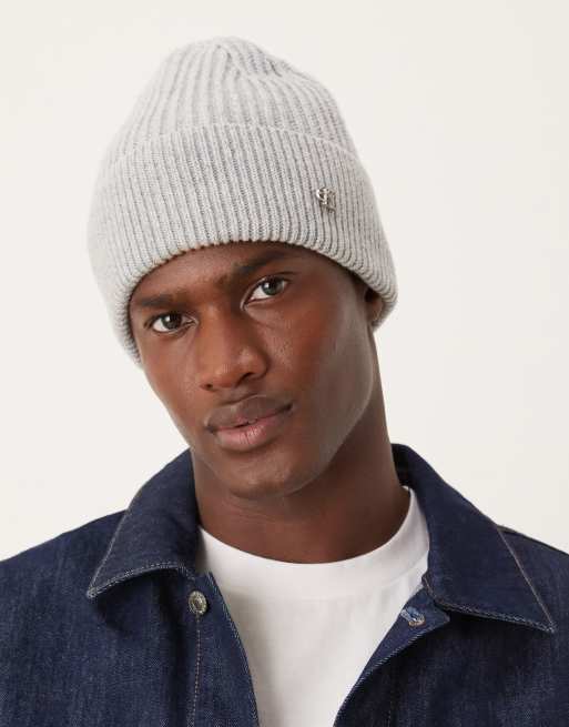 Calvin Klein Jeans – Szara czapka beanie z mieszanki wełny