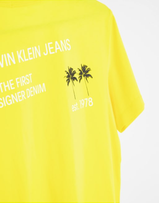 Tee shirt 2024 calvin klein jaune