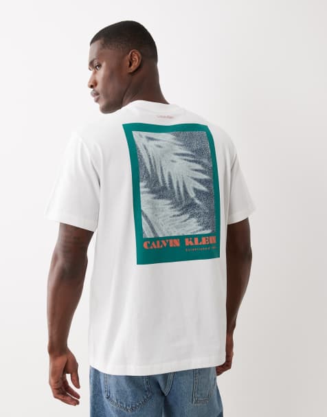 Calvin Klein Jeans - T-shirt à logo au centre - Blanc - view 1