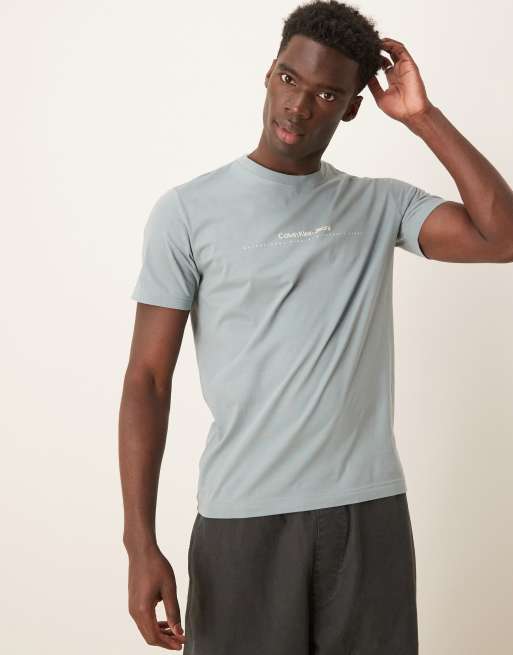 Calvin Klein Jeans - T-shirt à logo minimaliste - Gris