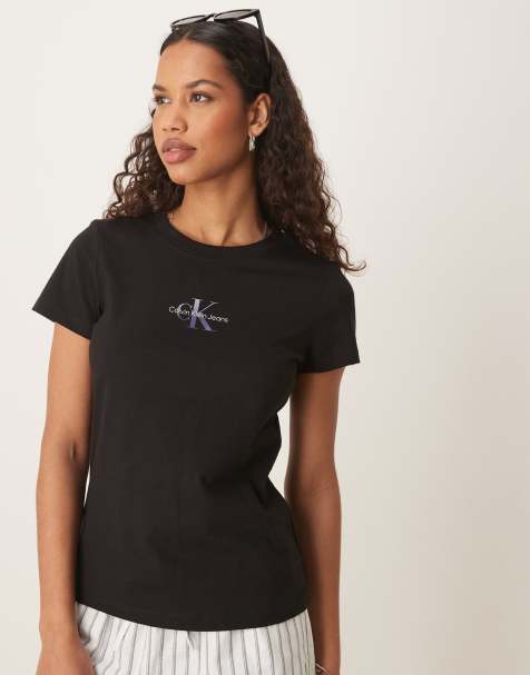 Calvin Klein Jeans - T-shirt ajusté à monogramme - Noir CK - view 1