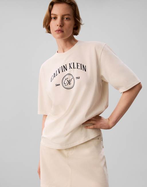 Calvin Klein Jeans t-shirt ample à logo graphique en tofu, 3 de 6