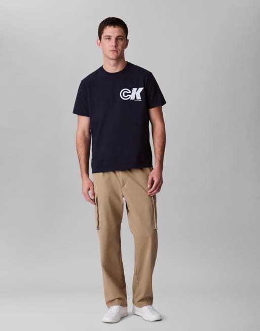 Calvin Klein Jeans - T-shirt avec imprimé CK au dos - Bleu marine, 2 de 5