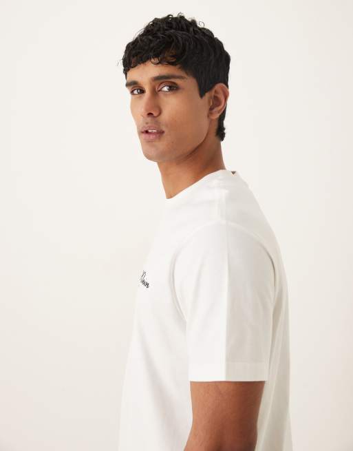 Calvin Klein Jeans - T-shirt bianca con stampa, 4 di 5