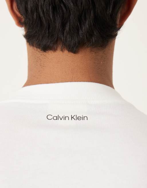 Calvin Klein Jeans - T-shirt bianca con stampa, 5 di 5