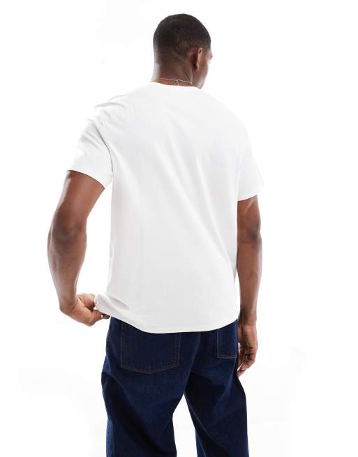Calvin Klein Jeans - T-Shirt bianca e rossa con stampa NYC rétro, 4 di 4