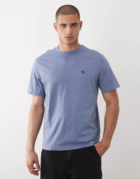 Calvin Klein Jeans - T-shirt blu con monogramma - view 1