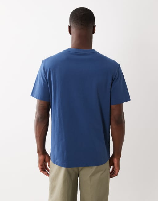 Calvin Klein Jeans - T-shirt blu denim con monogramma , 3 di 5