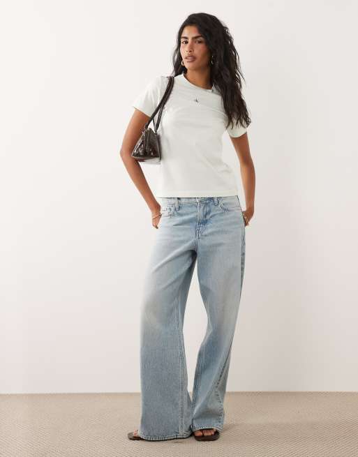 Calvin Klein Jeans - T-shirt classique avec étiquette tissée - Vert menthe, 2 de 4