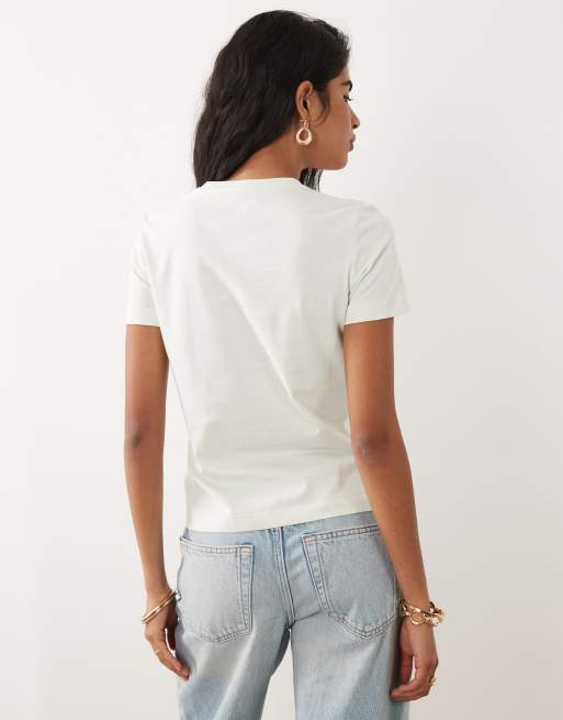 Calvin Klein Jeans - T-shirt classique avec étiquette tissée - Vert menthe, 4 de 4