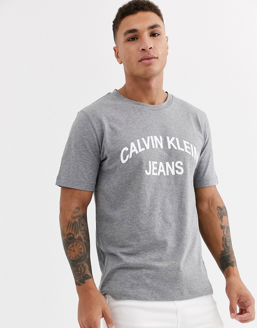 Calvin Klein Jeans - T-shirt college-Grigio