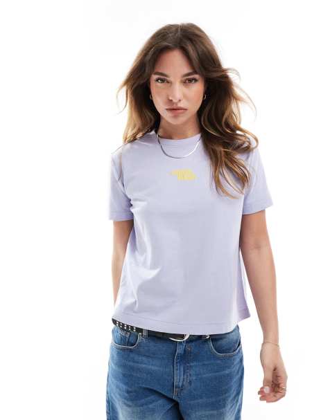 Calvin Klein Jeans - T-shirt color lavanda con scritta del logo al centro - view 1