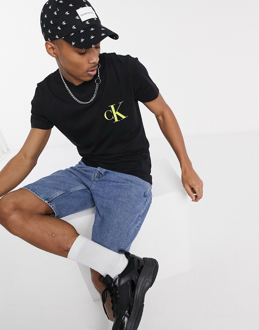 Calvin Klein Jeans - T-shirt con logo pop rave nera-Nero