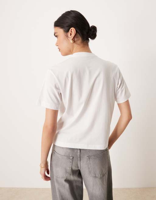 Calvin Klein Jeans - T-shirt coupe carrée à imprimé fleur - Blanc, 4 de 4