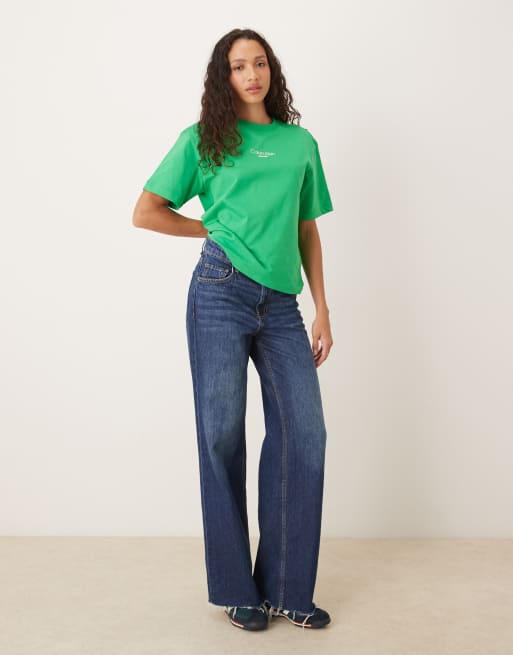 Calvin Klein Jeans - T-shirt coupe carrée - Vert vif, 4 de 4