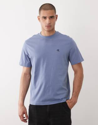 Jeans - T-Shirt in Blau mit Monogramm Blau 44