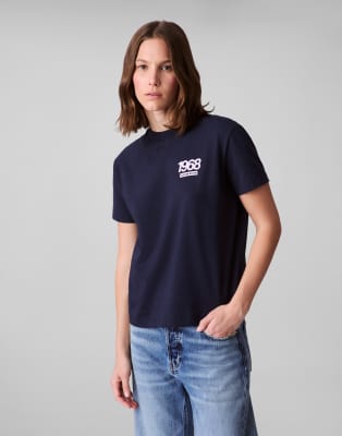 Calvin Klein Jeans - T-Shirt in Marineblau mit 1968-Logo