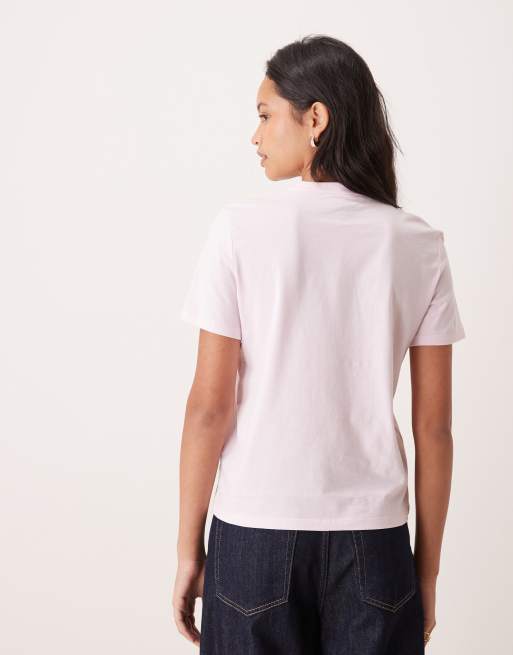 Calvin Klein Jeans – T-Shirt in Rosa mit klassischem Schnitt und Logo , 4 von 4