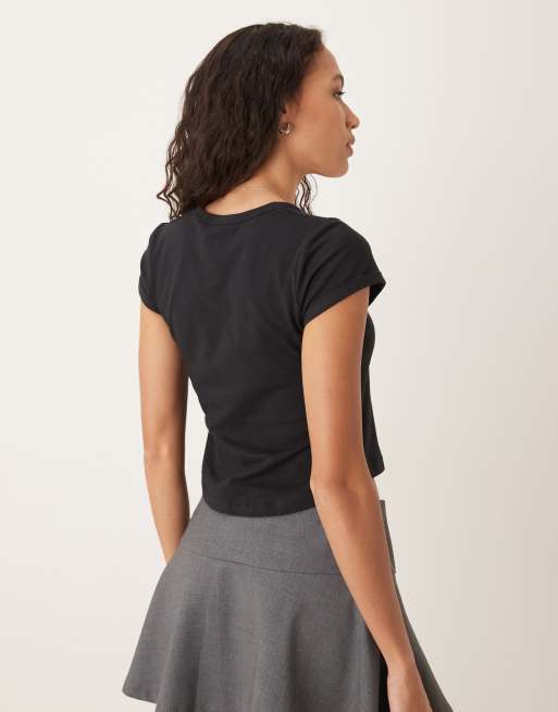 Calvin Klein Jeans – T-Shirt in Schwarz mit Slogan-Logo 1968, 4 von 4