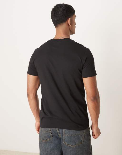 Calvin Klein Jeans – T-Shirt in Schwarz und Rot mit Schatten-Logo, 2 von 4