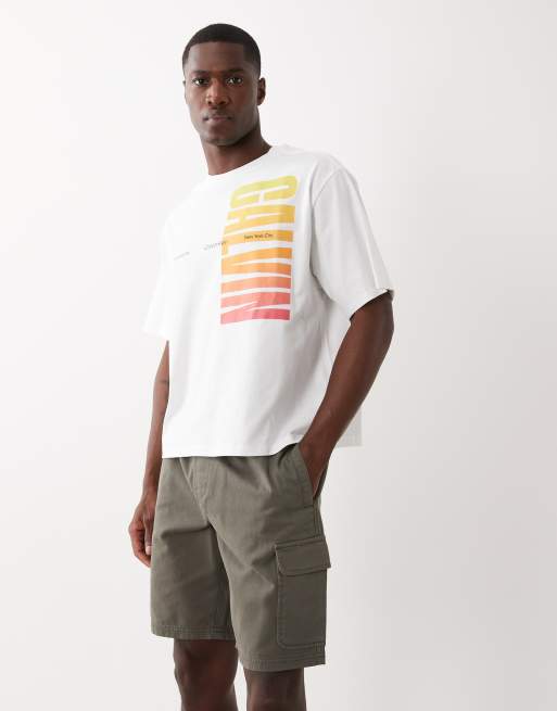 Calvin Klein Jeans – T-Shirt in Weiß im 90er Stil mit Grafik, 3 von 5