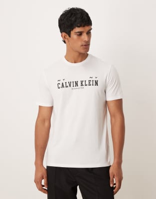 Jeans - T-Shirt in Weiß mit „New York"-Grafikprint Weiß 52