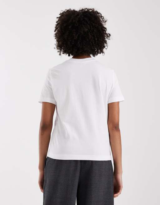 Calvin Klein Jeans – T-Shirt in Weiß mit Schriftzug, 4 von 4