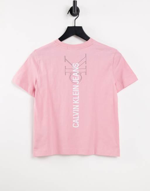 Calvin Klein Jeans - T-shirt med logo i lyserød