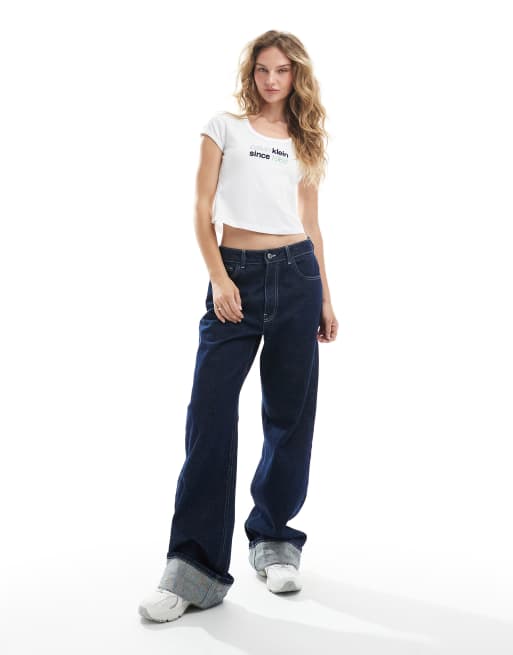 Calvin Klein Jeans - T-shirt met 1968-slogan in wit, 3 van 4