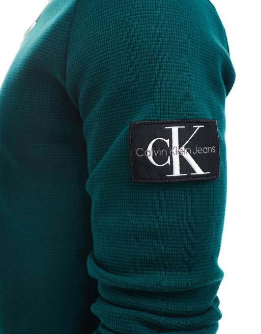 Calvin Klein Jeans T-shirt met lange mouwen, badge en