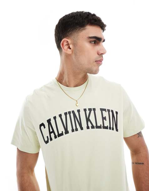 Calvin Klein Jeans - T-shirt met logo in gebroken wit - view 1