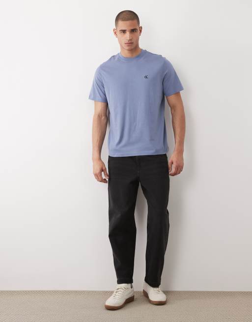 Calvin Klein Jeans - T-shirt met monogram in middenblauw , 2 van 5
