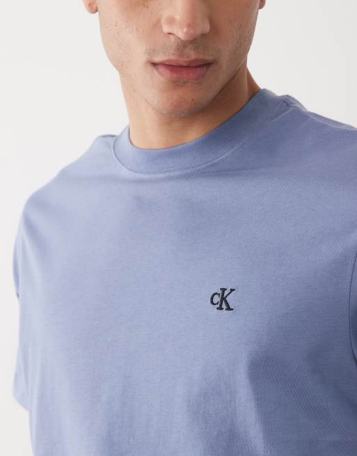 Calvin Klein Jeans - T-shirt met monogram in middenblauw , 3 van 5