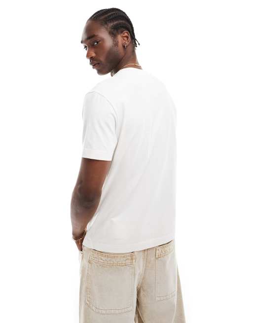 Calvin Klein Jeans - T-shirt met monologo van chenille in wit, 3 van 4