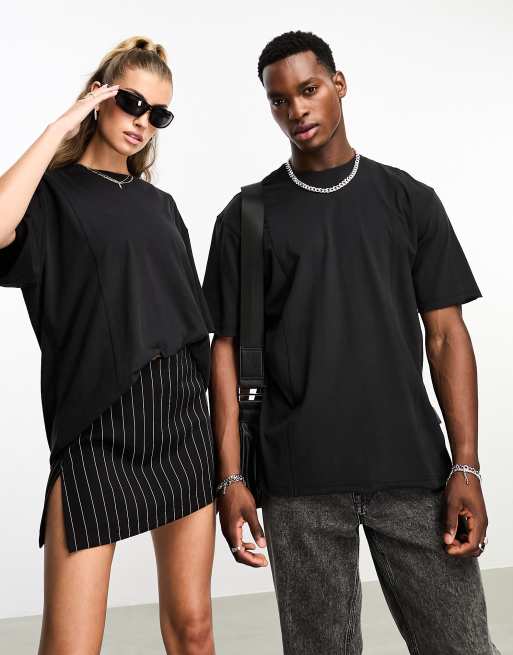shirt nera con cuciture a vista Calvin Klein Jeans ClassicfuncenterShops calvin klein T In esclusiva per ClassicfuncenterShops