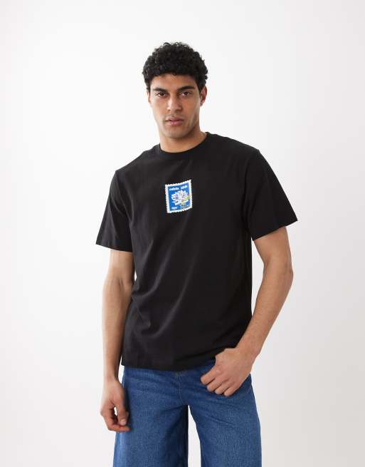 Calvin Klein Jeans - T-shirt nera con stampa, 3 di 5