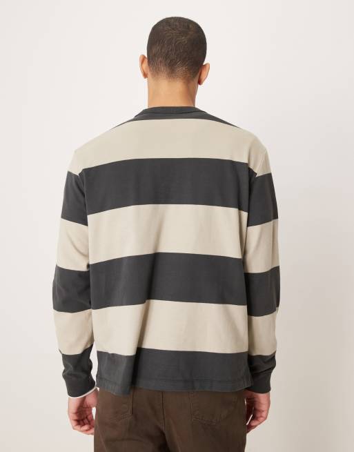 Calvin Klein Jeans - T-shirt rayé à manches longues - Beige et gris, 3 de 5