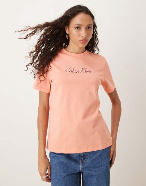 Calvin Klein Jeans - T-Shirt rosa con logo - view 1