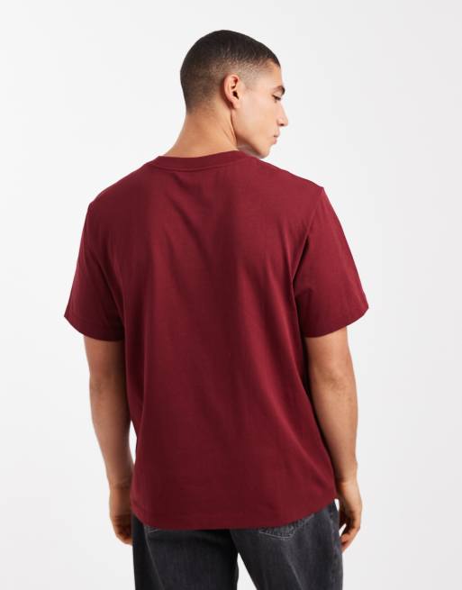 Calvin Klein Jeans - T-shirt rossa con logo centrale grande, 3 di 5