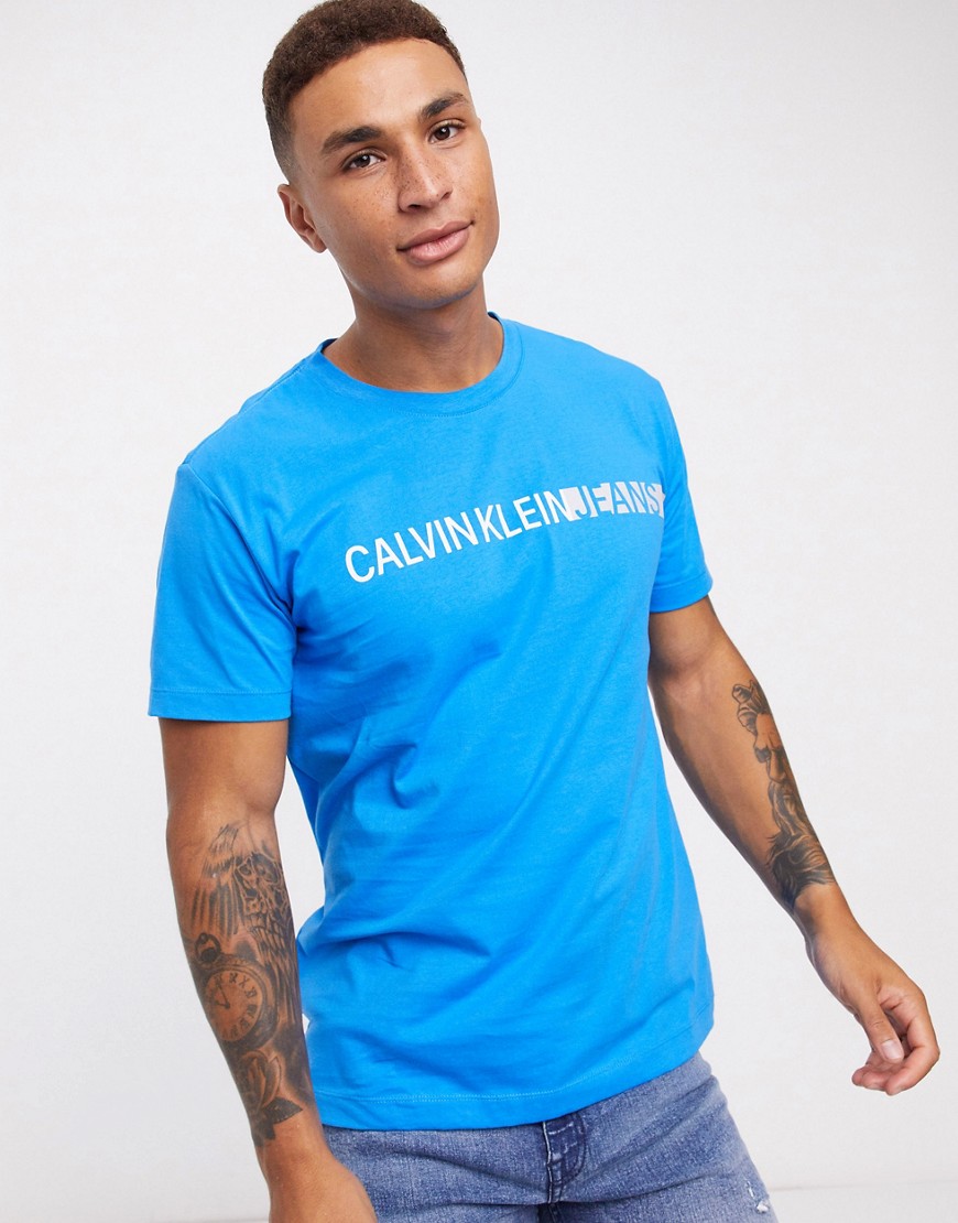 Calvin Klein Jeans - T-shirt slim basic-Blu