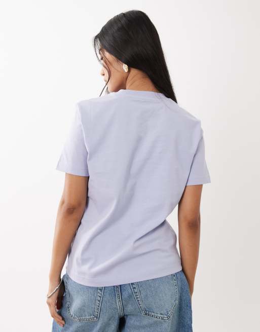 Calvin Klein Jeans - T-shirt squadrata viola chiaro con monologo , 4 di 4