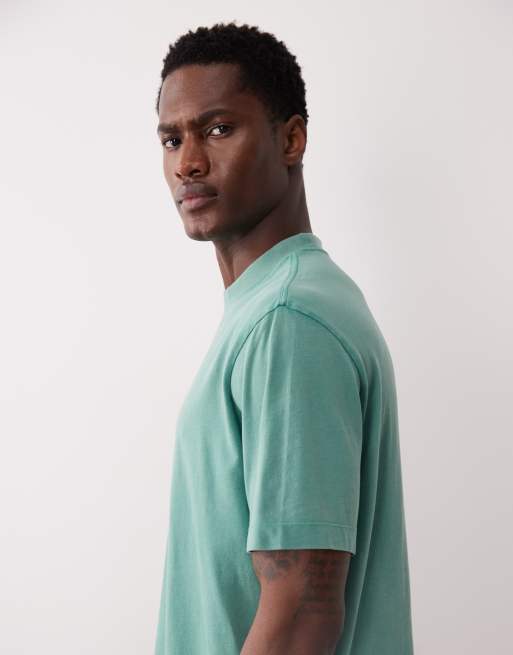 Calvin Klein Jeans - T-shirt verde lavaggio acido con grafica, 4 di 5